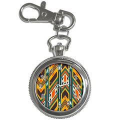 Distorted shapes in retro colors   			Key Chain Watch