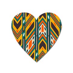 Distorted shapes in retro colors   			Magnet (Heart)