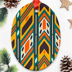 Distorted shapes in retro colors   			Ornament (Oval)