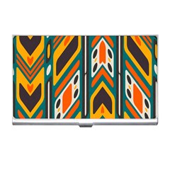 Distorted shapes in retro colors   			Business Card Holder