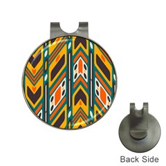 Distorted shapes in retro colors   			Golf Ball Marker Hat Clip