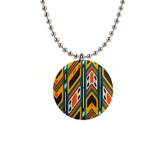 Distorted shapes in retro colors   			1  Button Necklace