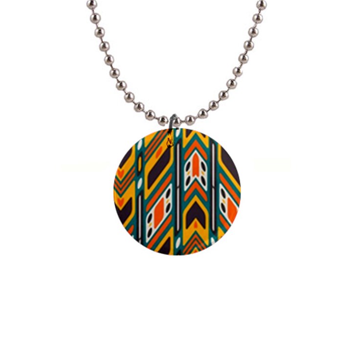 Distorted shapes in retro colors   			1  Button Necklace