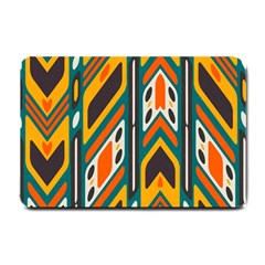 Distorted shapes in retro colors   			Small Doormat