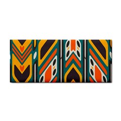 Distorted Shapes In Retro Colors   			hand Towel by LalyLauraFLM