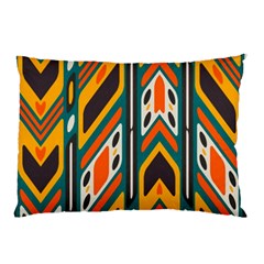 Distorted shapes in retro colors   			Pillow Case