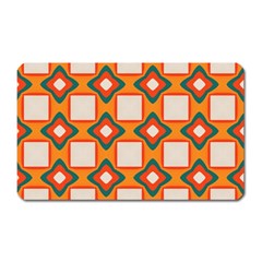 Flowers and squares pattern     			Magnet (Rectangular)