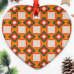 Flowers and squares pattern     			Ornament (Heart)