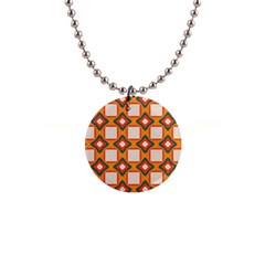 Flowers and squares pattern     			1  Button Necklace