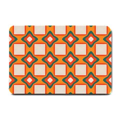 Flowers And Squares Pattern     			small Doormat by LalyLauraFLM