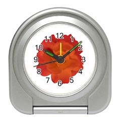 Red Rose Photo Travel Alarm Clocks by dflcprints