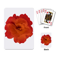 Red Rose Photo Playing Card by dflcprints