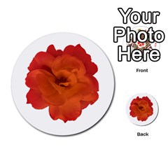 Red Rose Photo Multi-purpose Cards (round)  by dflcprints