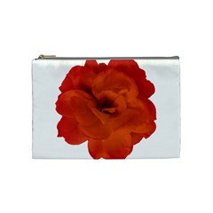 Red Rose Photo Cosmetic Bag (medium)  by dflcprints