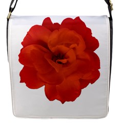 Red Rose Photo Flap Messenger Bag (s) by dflcprints