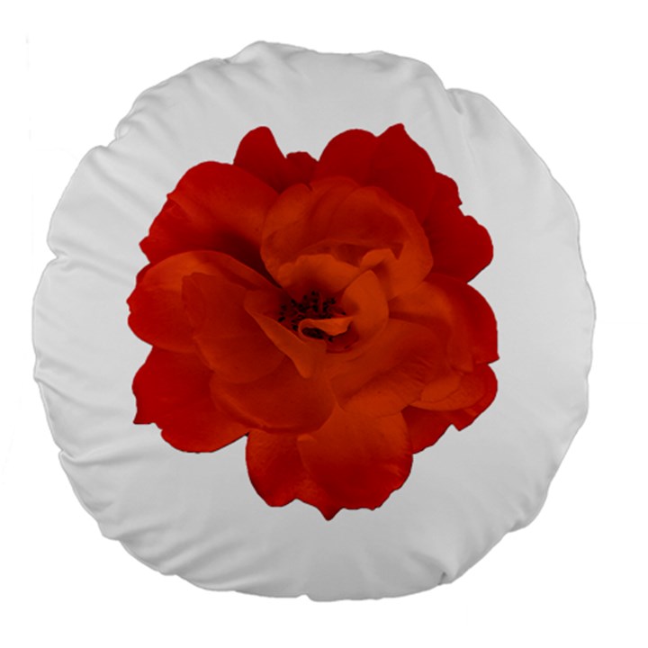 Red Rose Photo Large 18  Premium Flano Round Cushions