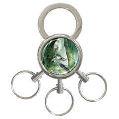 Awesome Seadraon In A Fantasy World With Bubbles 3-ring Key Chains by FantasyWorld7