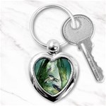 Awesome Seadraon In A Fantasy World With Bubbles Key Chains (Heart)  Front