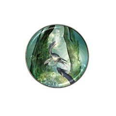 Awesome Seadraon In A Fantasy World With Bubbles Hat Clip Ball Marker by FantasyWorld7