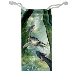 Awesome Seadraon In A Fantasy World With Bubbles Jewelry Bags by FantasyWorld7