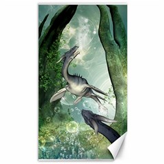 Awesome Seadraon In A Fantasy World With Bubbles Canvas 40  X 72   by FantasyWorld7