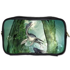 Awesome Seadraon In A Fantasy World With Bubbles Toiletries Bags by FantasyWorld7