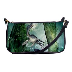 Awesome Seadraon In A Fantasy World With Bubbles Shoulder Clutch Bags by FantasyWorld7