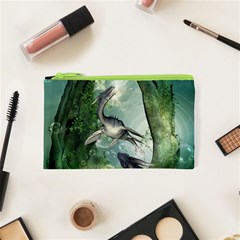 Awesome Seadraon In A Fantasy World With Bubbles Cosmetic Bag (xs)