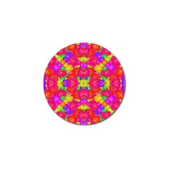 Multicolor Floral Check Golf Ball Marker by dflcprints