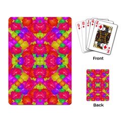 Multicolor Floral Check Playing Card