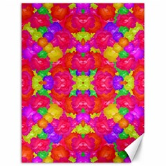 Multicolor Floral Check Canvas 12  X 16  