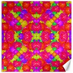 Multicolor Floral Check Canvas 20  x 20   19 x19.27  Canvas - 1