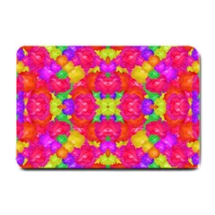 Multicolor Floral Check Small Doormat  by dflcprints