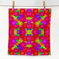 Multicolor Floral Check Face Towel by dflcprints