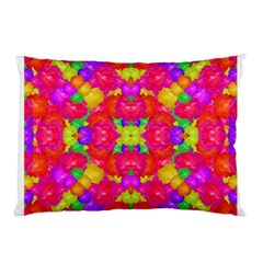 Multicolor Floral Check Pillow Case