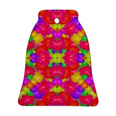 Multicolor Floral Check Ornament (bell)  by dflcprints