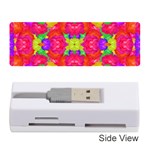 Multicolor Floral Check Memory Card Reader (Stick)  Front