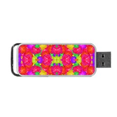 Multicolor Floral Check Portable Usb Flash (two Sides)