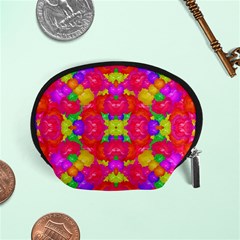 Multicolor Floral Check Accessory Pouches (small) 