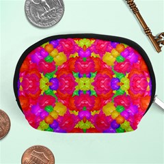 Multicolor Floral Check Accessory Pouches (medium) 