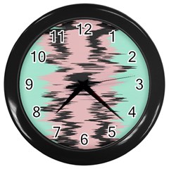 Wave Form 			wall Clock (black) by LalyLauraFLM