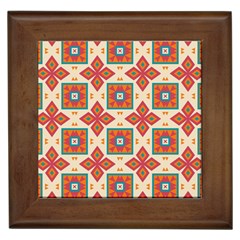 Floral Pattern  			framed Tile by LalyLauraFLM