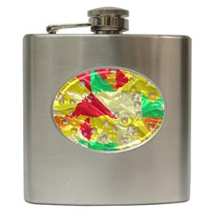 Colorful 3d Texture   			hip Flask (6 Oz) by LalyLauraFLM