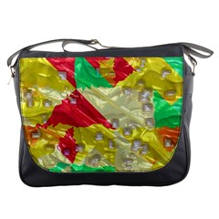 Colorful 3d Texture   			messenger Bag by LalyLauraFLM