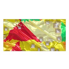 Colorful 3d Texture   Satin Shawl