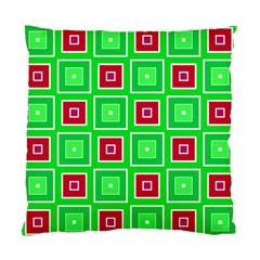 Green Red Squares Pattern    	standard Cushion Case (two Sides) by LalyLauraFLM