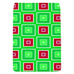 Green Red Squares Pattern    			removable Flap Cover (s) by LalyLauraFLM