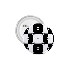 Black And White Check Pattern 1 75  Buttons by dflcprints