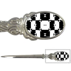 Black And White Check Pattern Letter Openers by dflcprints