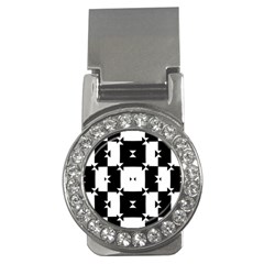 Black And White Check Pattern Money Clips (cz)  by dflcprints